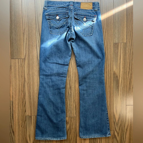 Vintage PLASTIQUE BY GLY JEANS 1363 Bootcut Flare denim size 28 - Picture 6 of 16